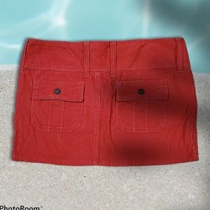 SF415 Red Corduroy Mini Skirt || Junior 7